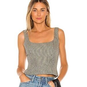 Lovers and Friends Wilder Top in Teal & Black | Size Medium